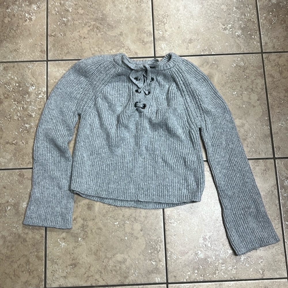 Pacsun LA Hearts Grey Cropped Sweater